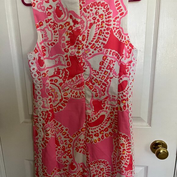 Mila Shift Dress in Hot Coral - Picture 1 of 3